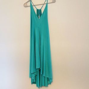 BobiBlack teal high low M dress